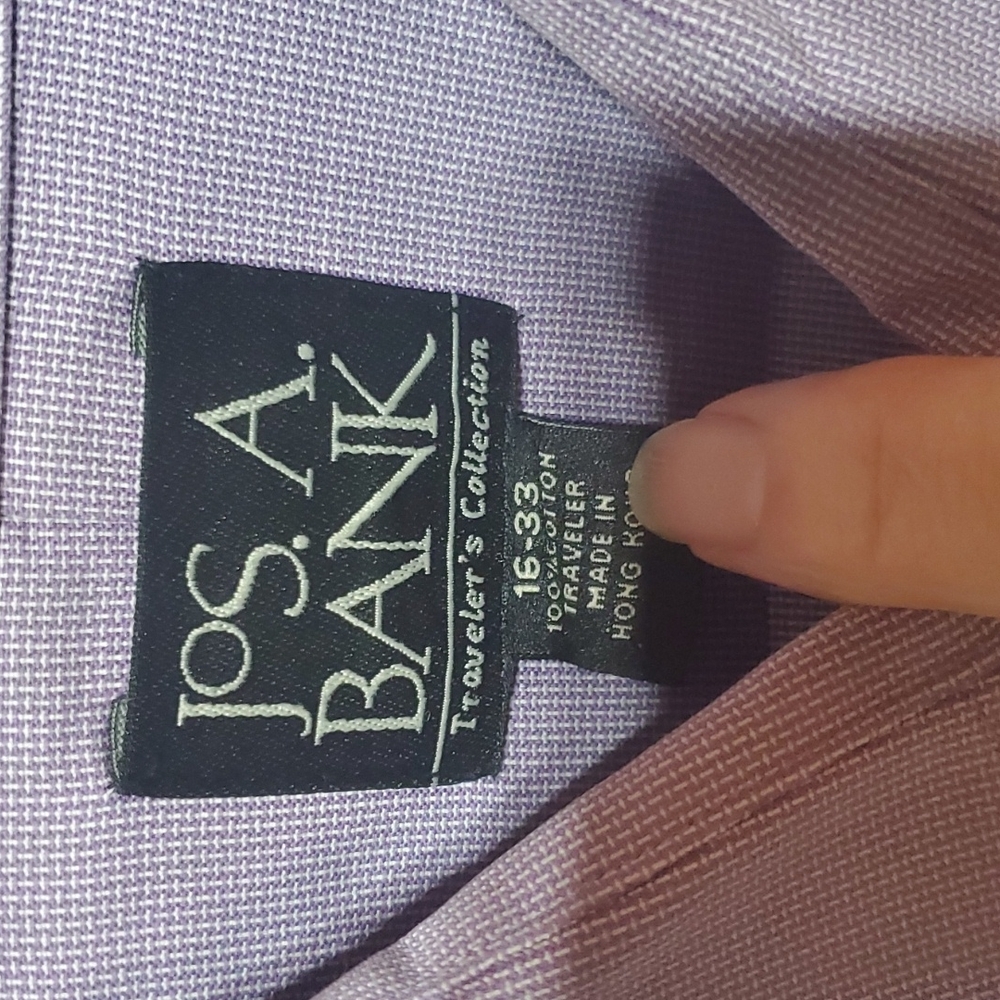 Jos. A. Bank purple men's dress shirt. - Picture 2 of 3